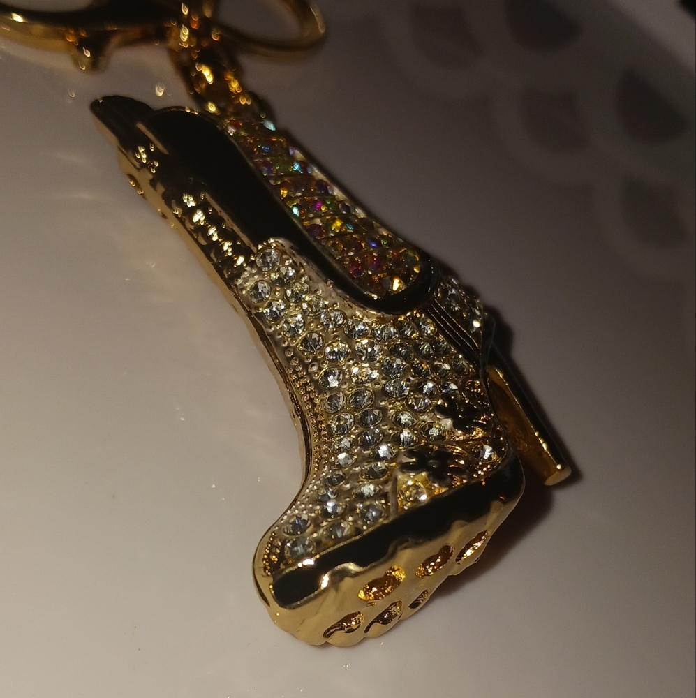 Jeweled Cowboy Boot Keychain - Picture 5 of 6